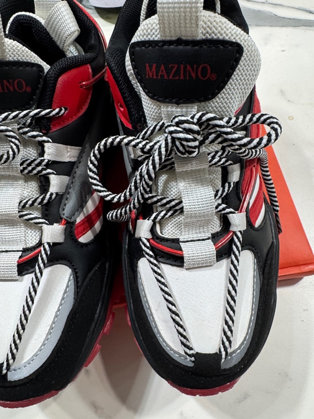 Mazino Kids' Red & Black Athletic Sneakers